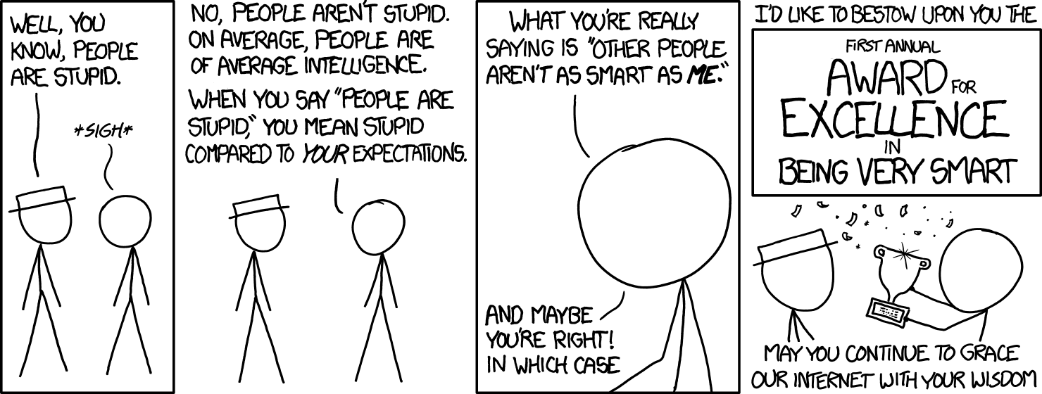 xkcd - People are Stupid