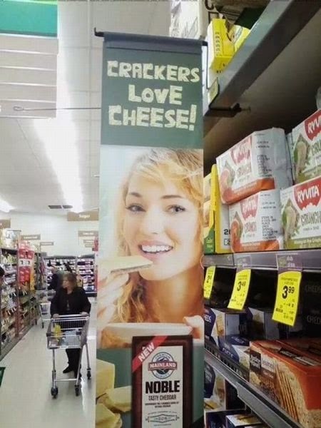 Crackers love cheese